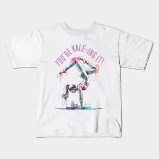 Funny yoga motivation quote, yoga gift, yoga tee Kids T-Shirt